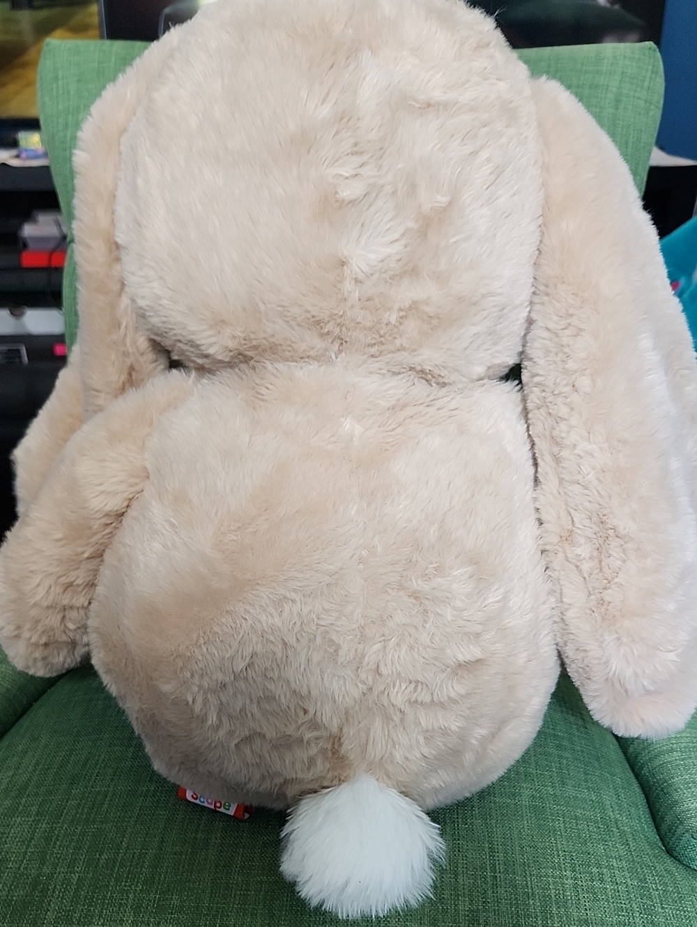 Gigglescape Oversized Plush Beige Bunny Stuffed Animal - Soft Kids Toy - Picture 3 of 7